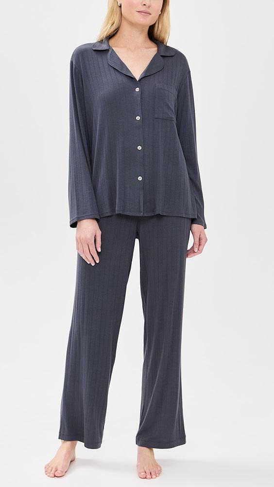 Eberjey Gisele Rib Long PJ Set | Shopbop Product Image