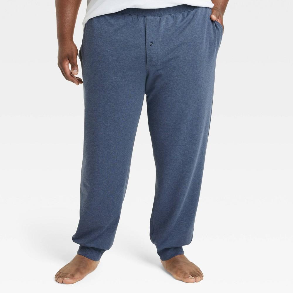 Mens Big & Tall Cotton Modal Knit Jogger Pajama Pants - Goodfellow & Co Black LT Product Image