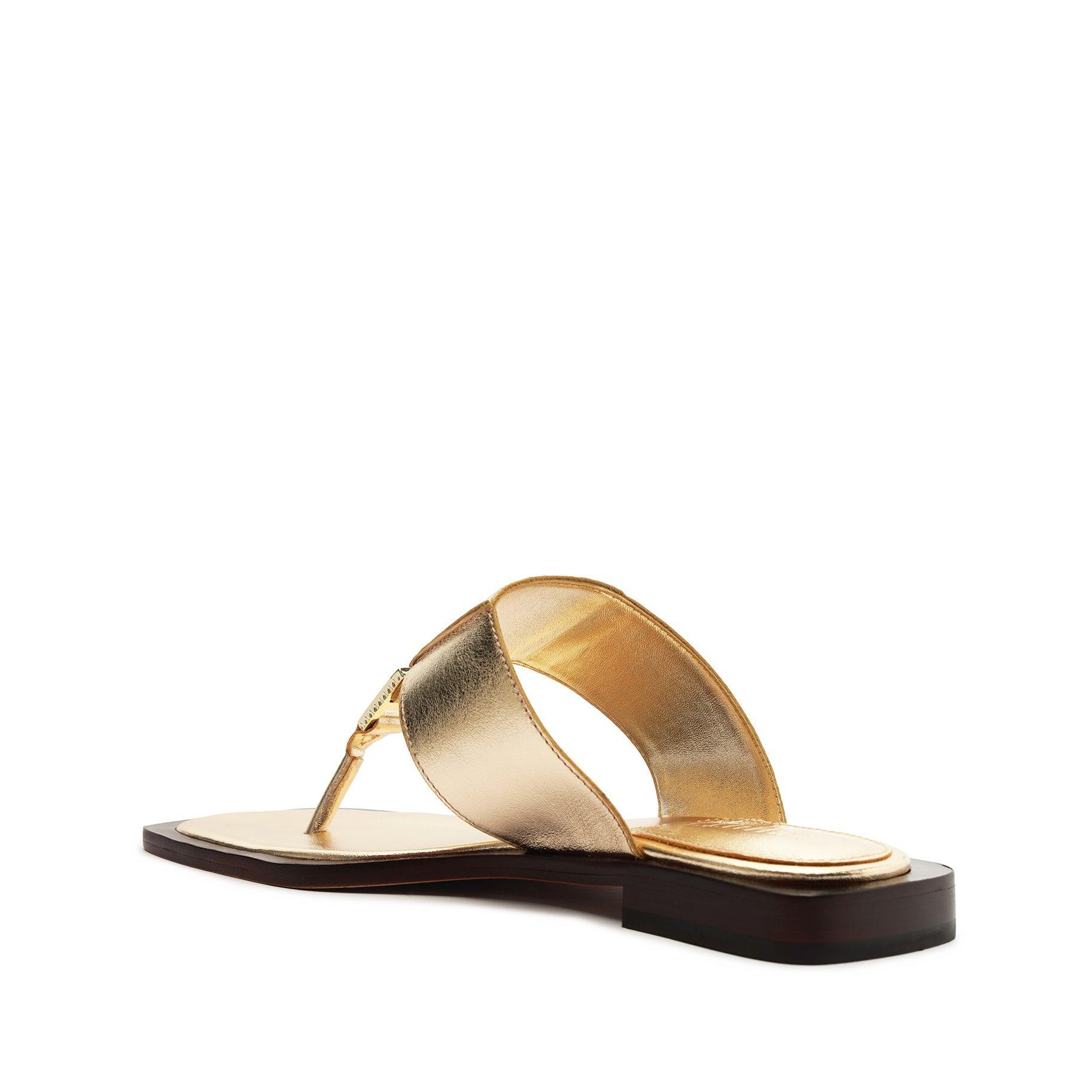 Salma Metallic Leather Flat Sandal Product Image