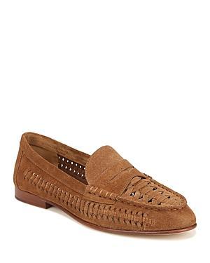 Woven Leather Penny Loafers Product Image