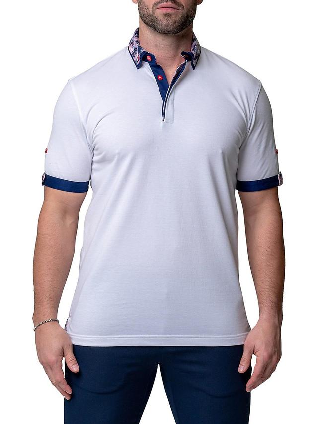 Maceoo Mozartsolidgame White Jersey Polo Product Image