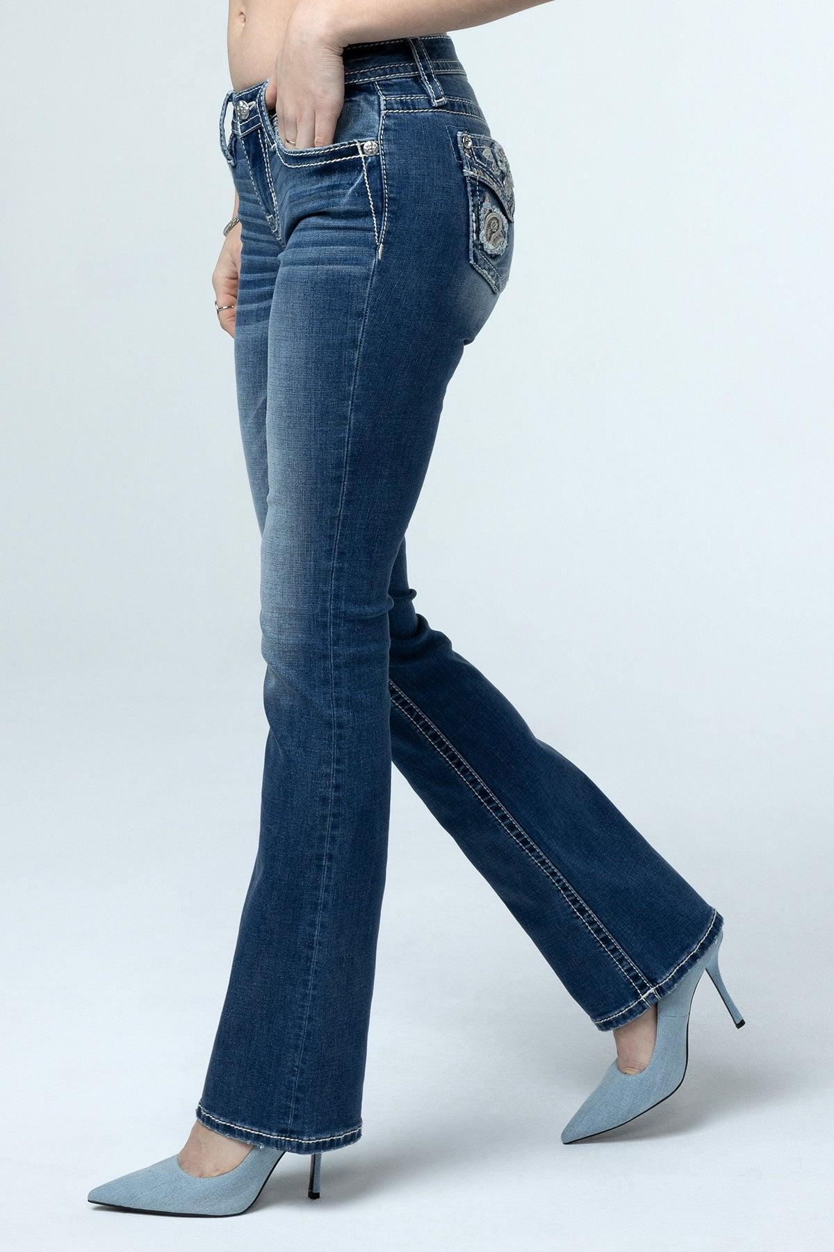 Paisley Peekaboo Bootcut Jeans Product Image