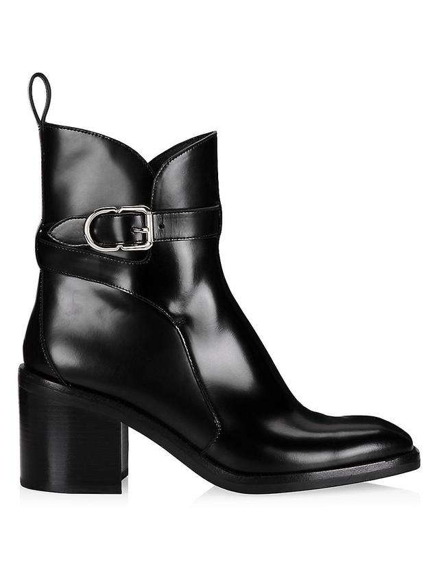 Womens Alexa 70MM Leather Ankle-Strap Booties Product Image