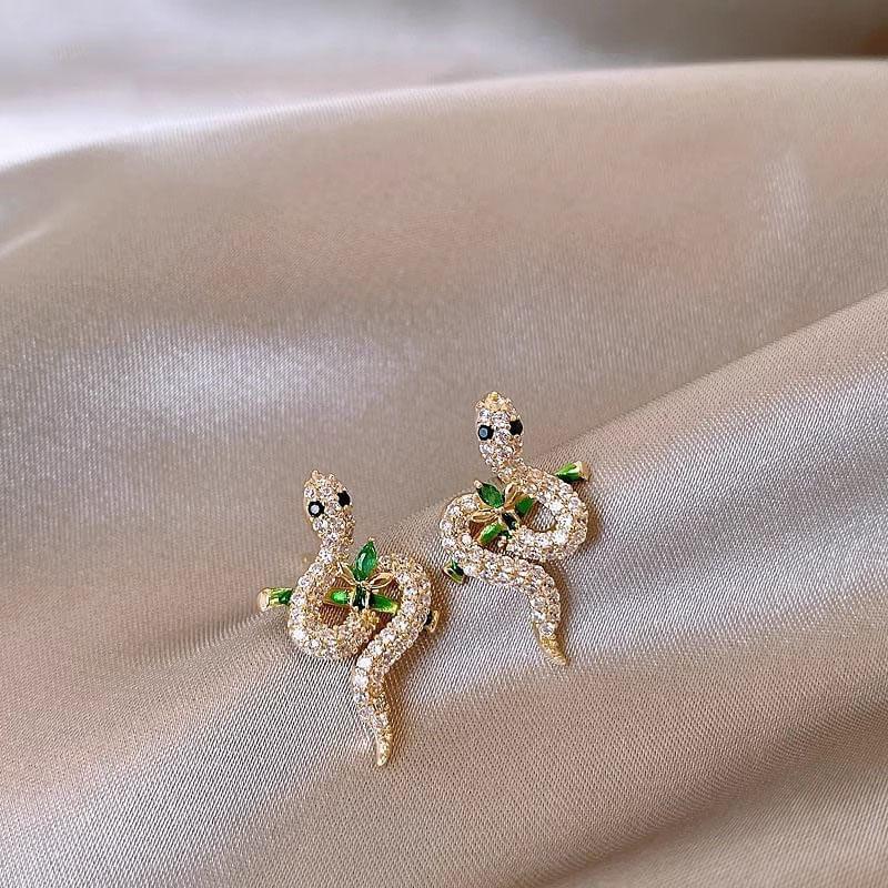 CZ Snake Alloy Stud Earring Product Image