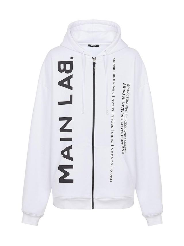 Mens Main Lab Logo Zip Hoodie Product Image