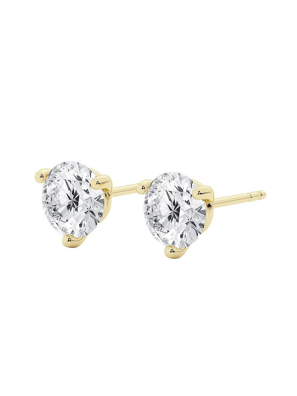 Womens 14K Gold & Diamond Martini Stud Earrings/0.50-8.00 TCW Product Image