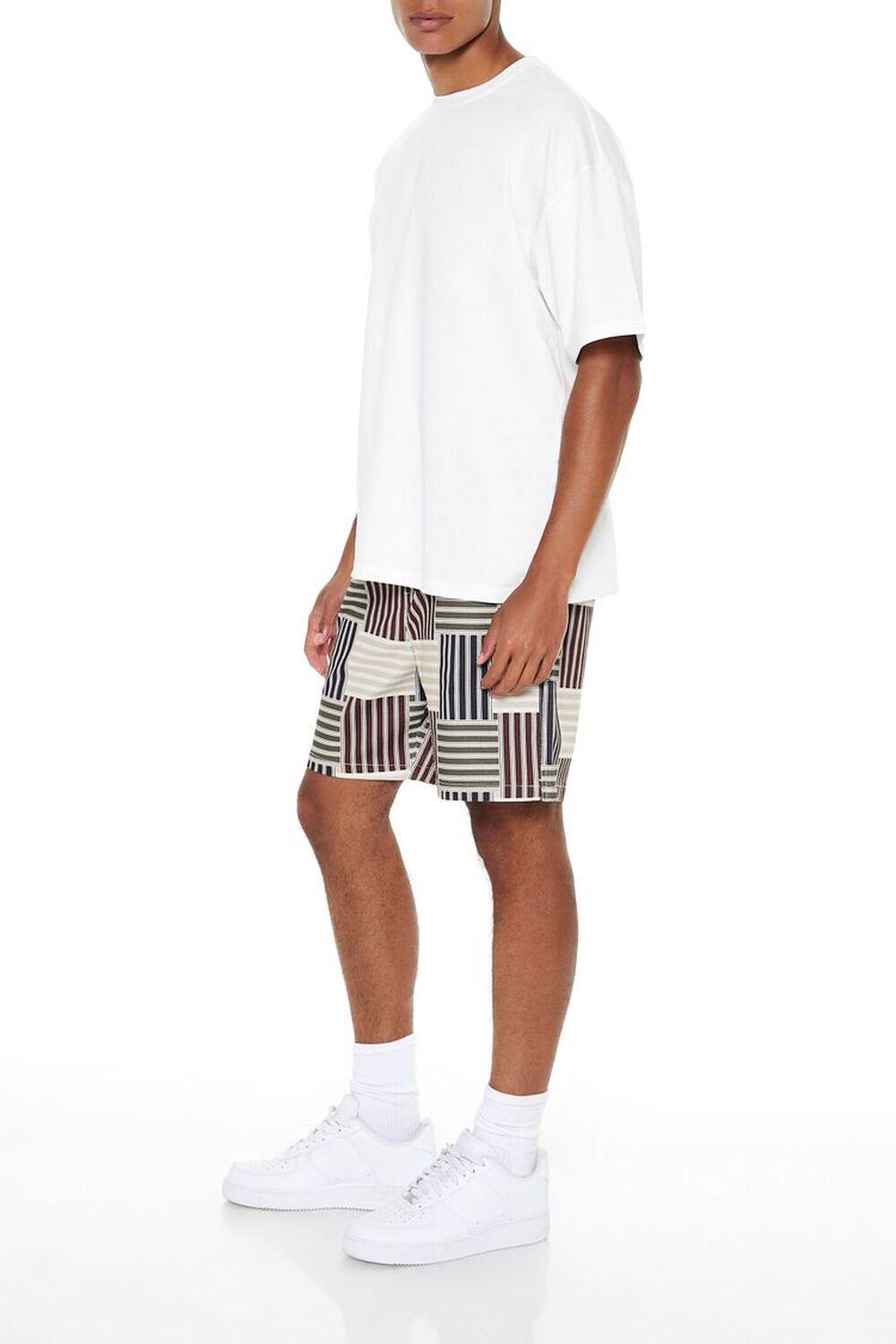 Striped Geo Print Volley Shorts | Forever 21 Product Image