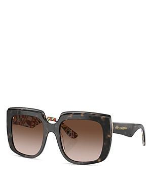 DOLCE & GABBANA Square Sunglasses, 54mm In Brown Product Image