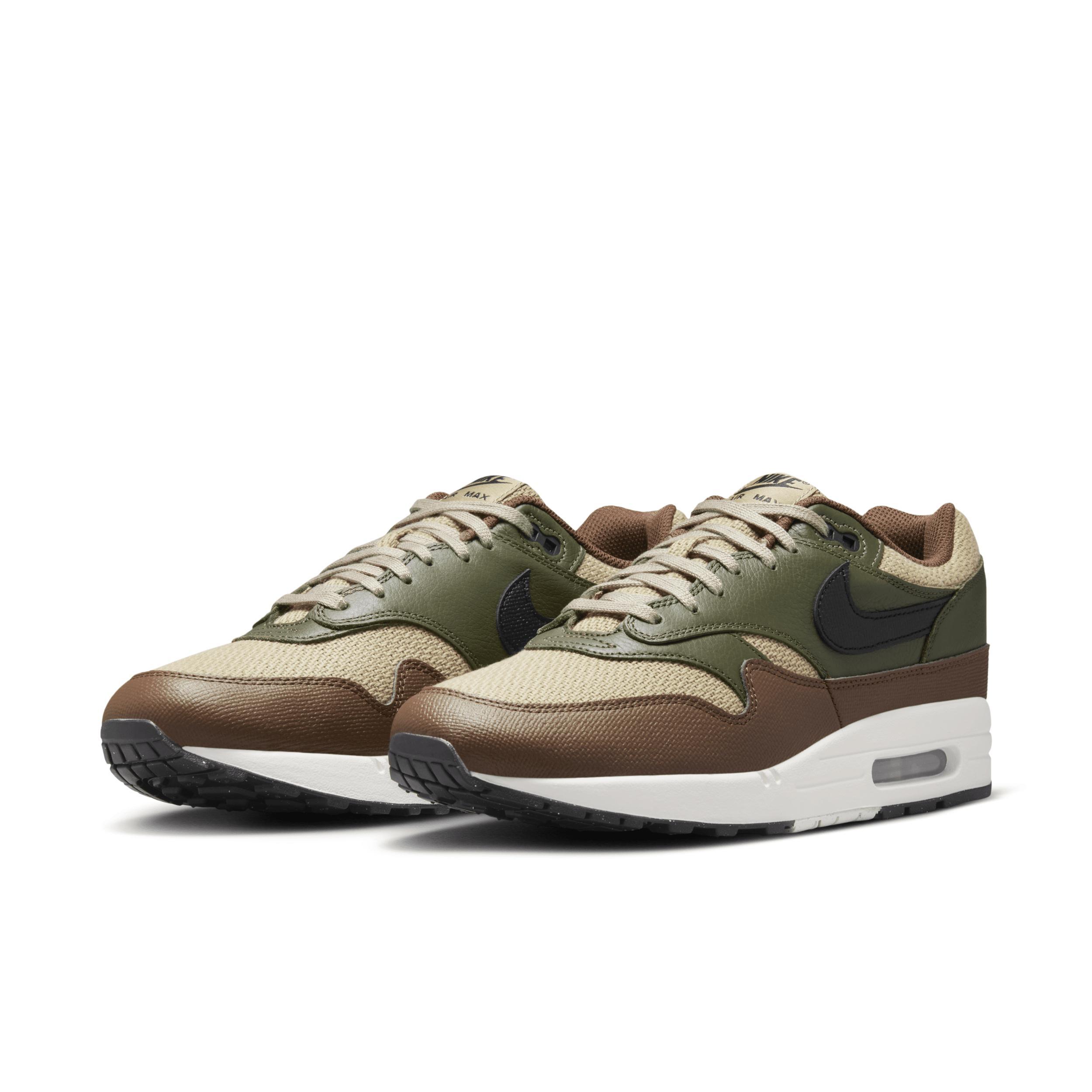 Nike Mens Nike Air Max 1 - Mens Running Shoes White/Gold Product Image