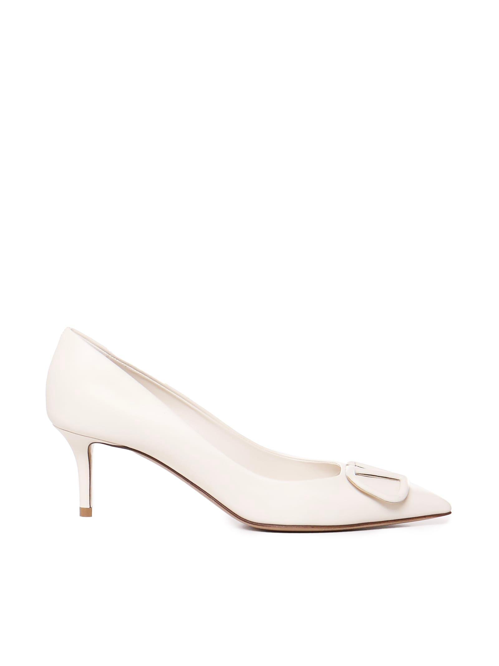 Vlogo 75mm Leather Pumps In Weiss Product Image