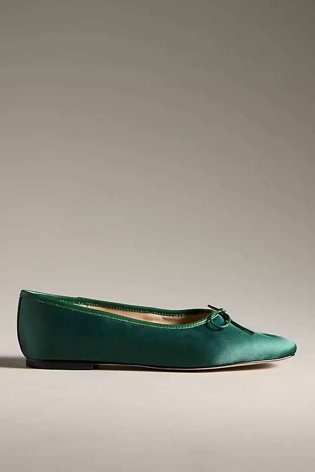 Maeve Satin Square-Toe Ballet Flats Product Image