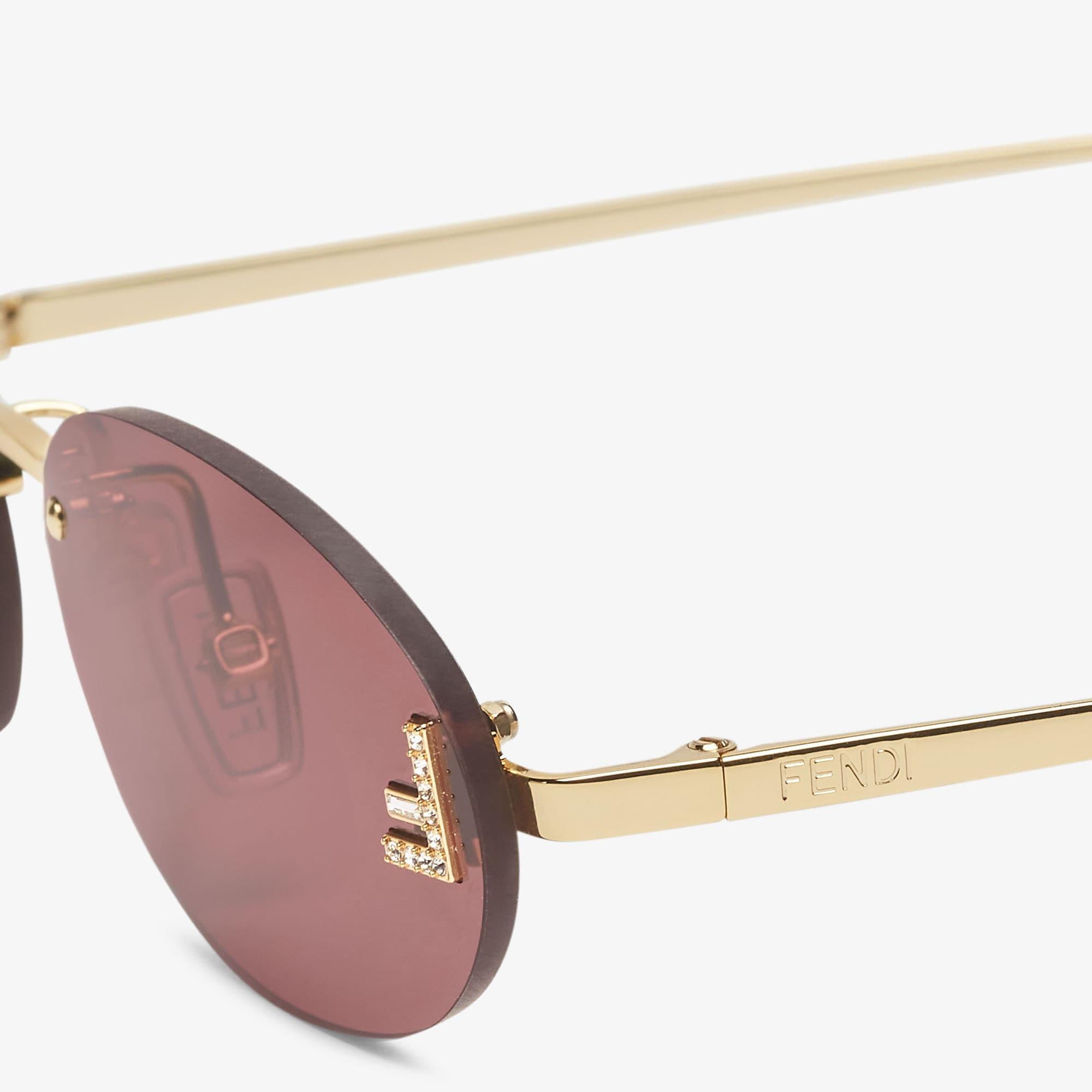 Fendi First CrystalGold-colored sunglasses Product Image