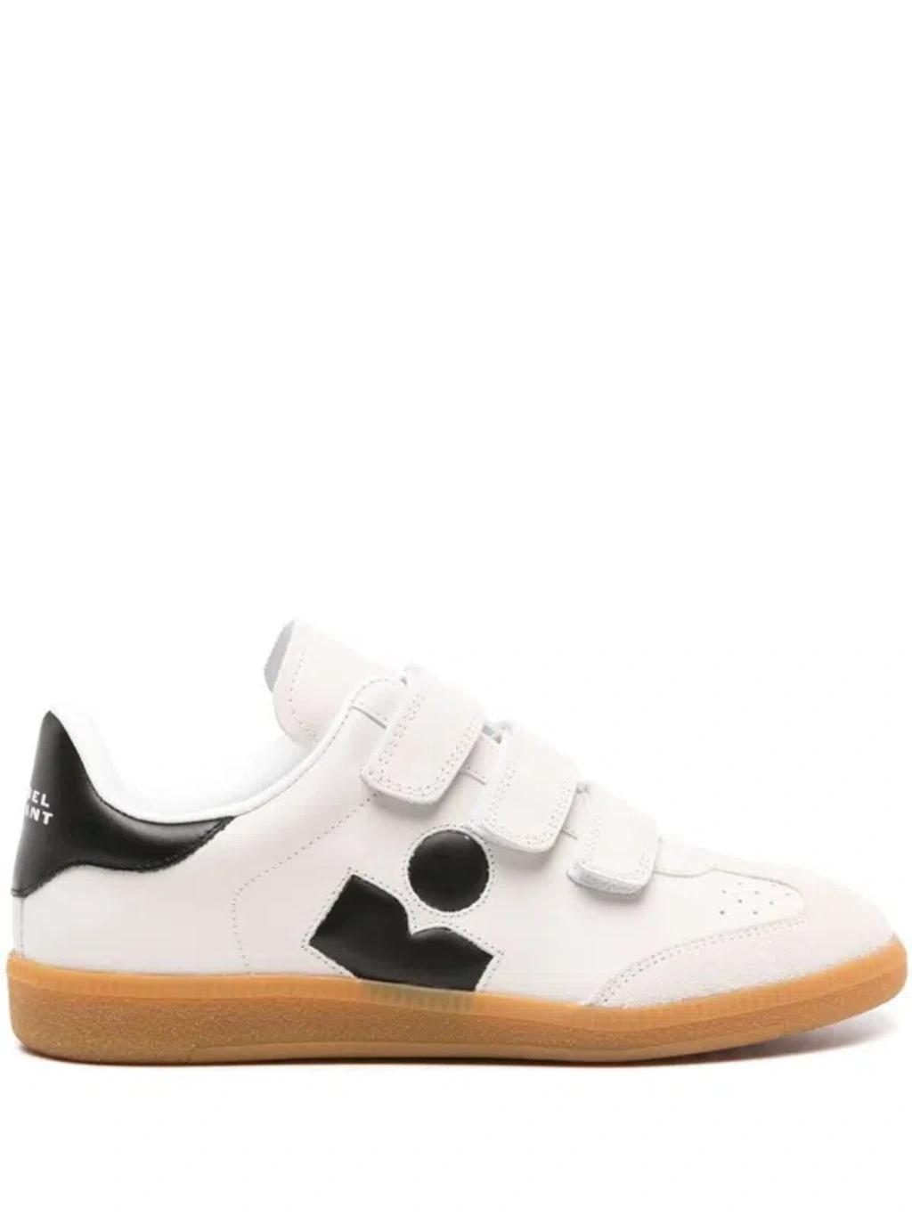 Beth Sneakers In White Suede And Leather In Beige Product Image