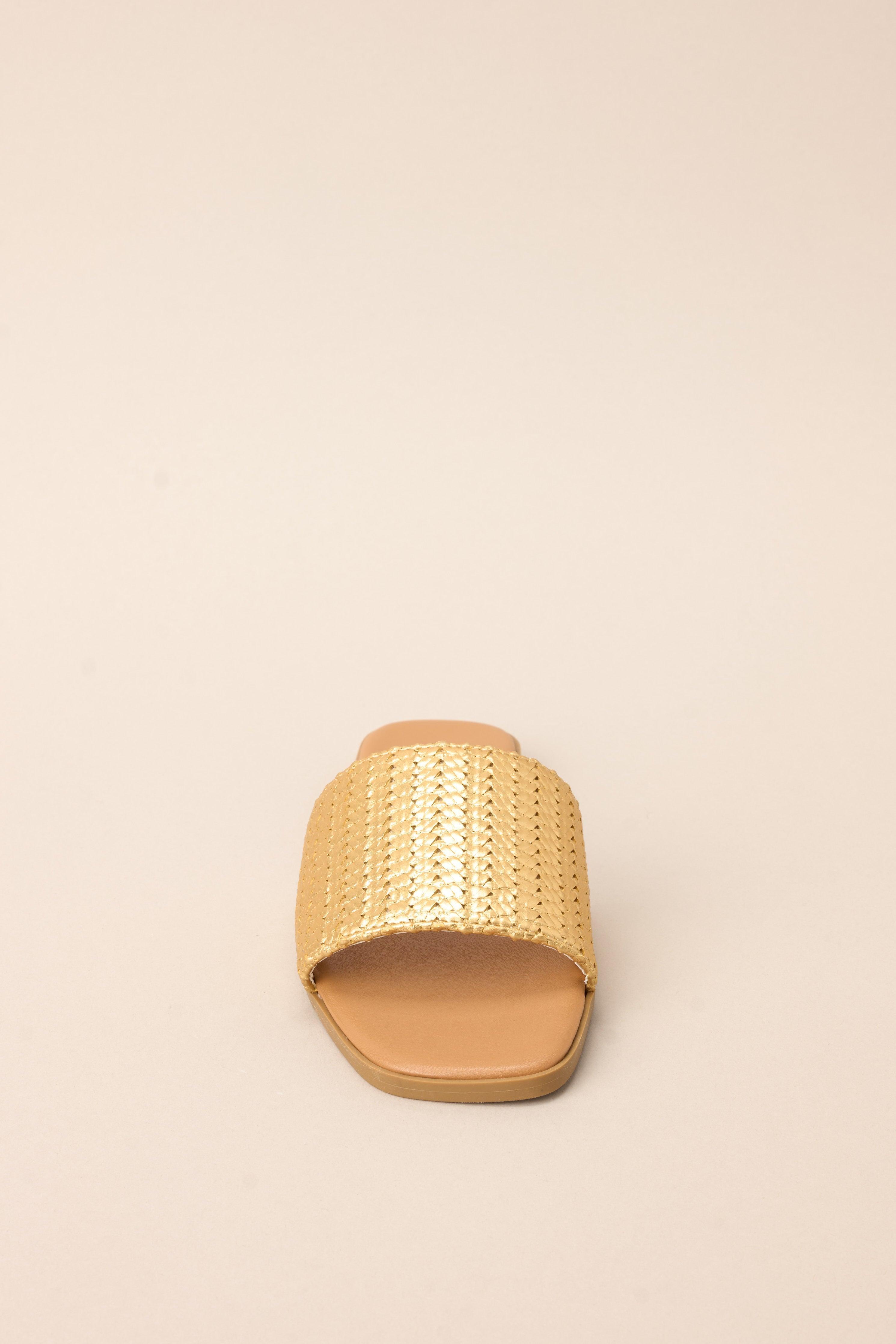 Walk Confidently Gold Sandals Product Image