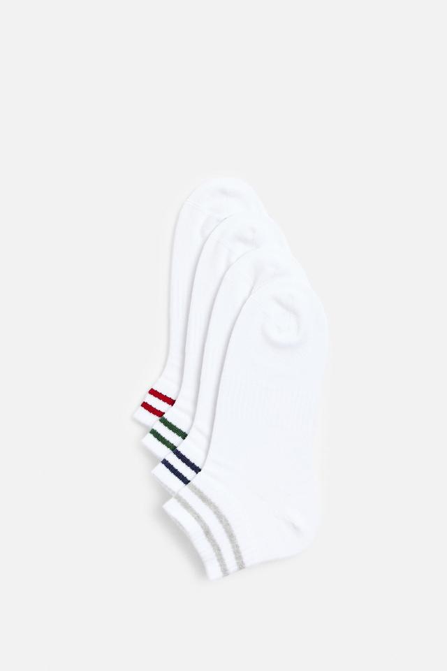 4-PACK OF CONTRASTING BAND SOCKS Product Image