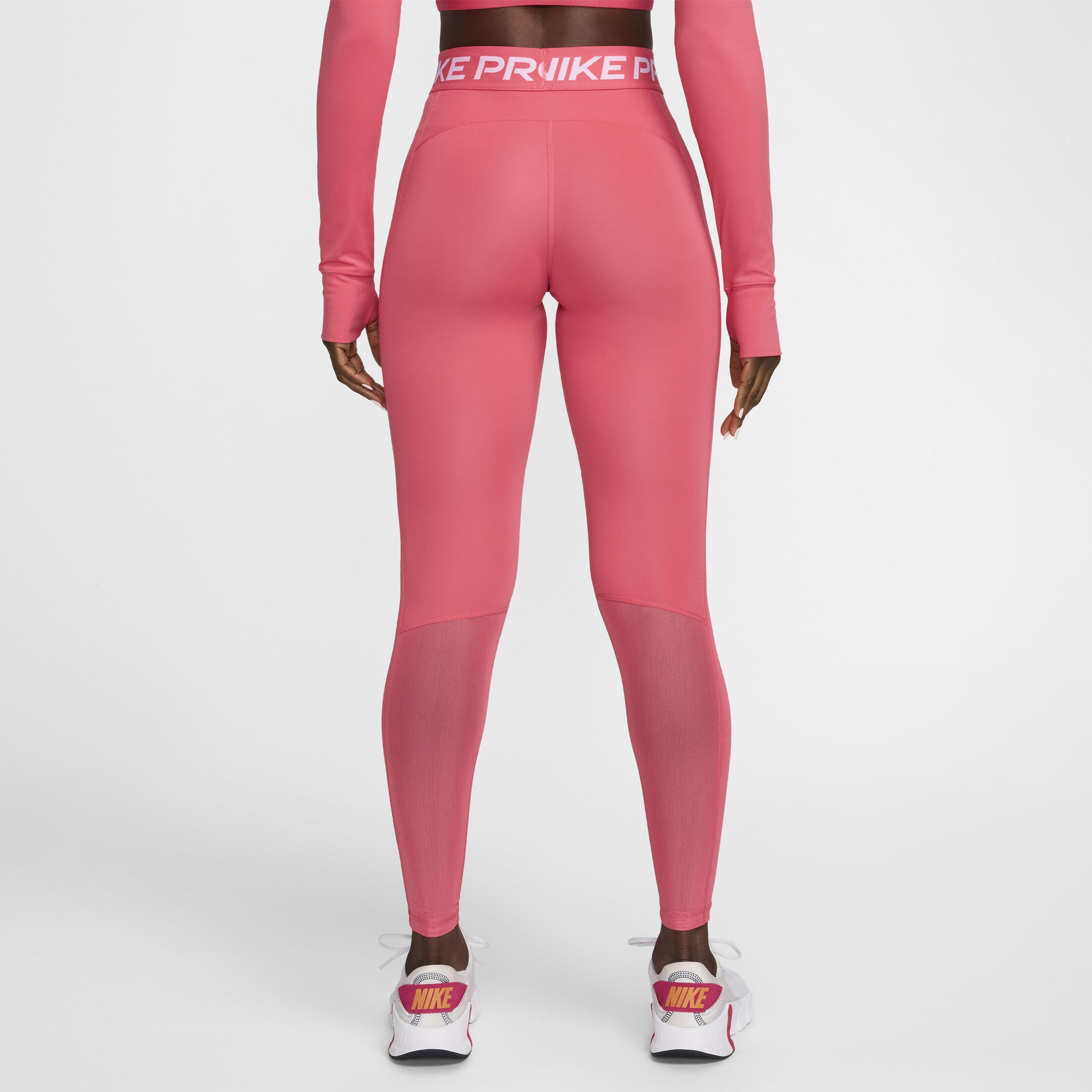 Women's Nike Pro Mid-Rise Mesh-Paneled Leggings Product Image