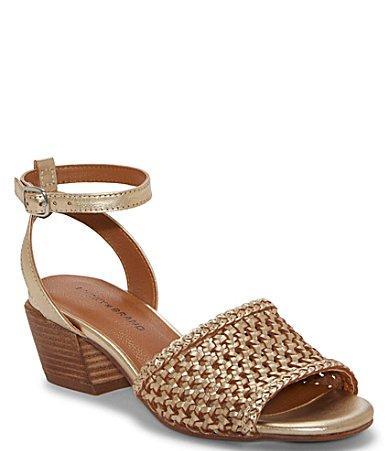 Lucky Brand Modessa Metallic Leather Ankle Strap Sandals Product Image