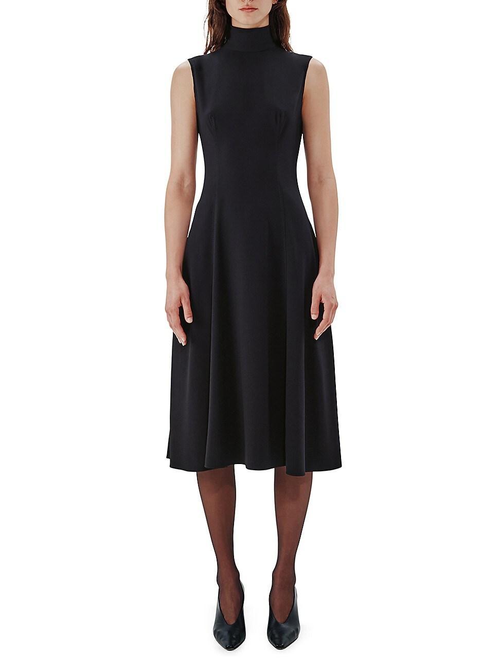 Womens Turtleneck Flare Midi-Dress Product Image