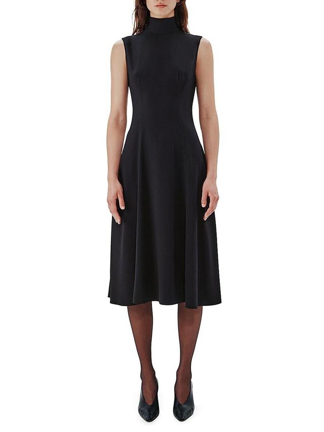 High-Neck Flared Dress Product Image