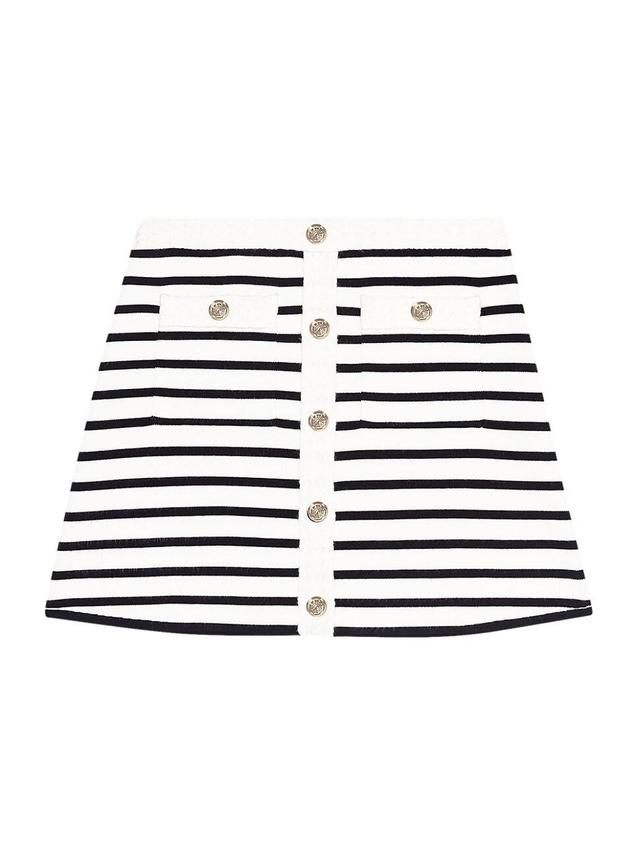 Womens Short Striped Knit Skirt Product Image