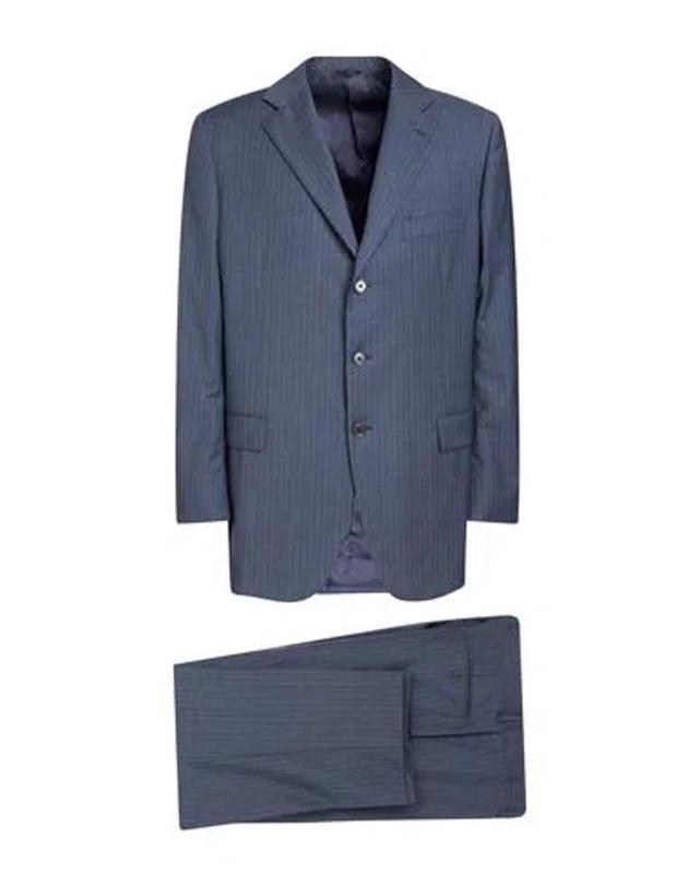 BURBERRY Man Suit Navy Blue Size 46 Wool Product Image