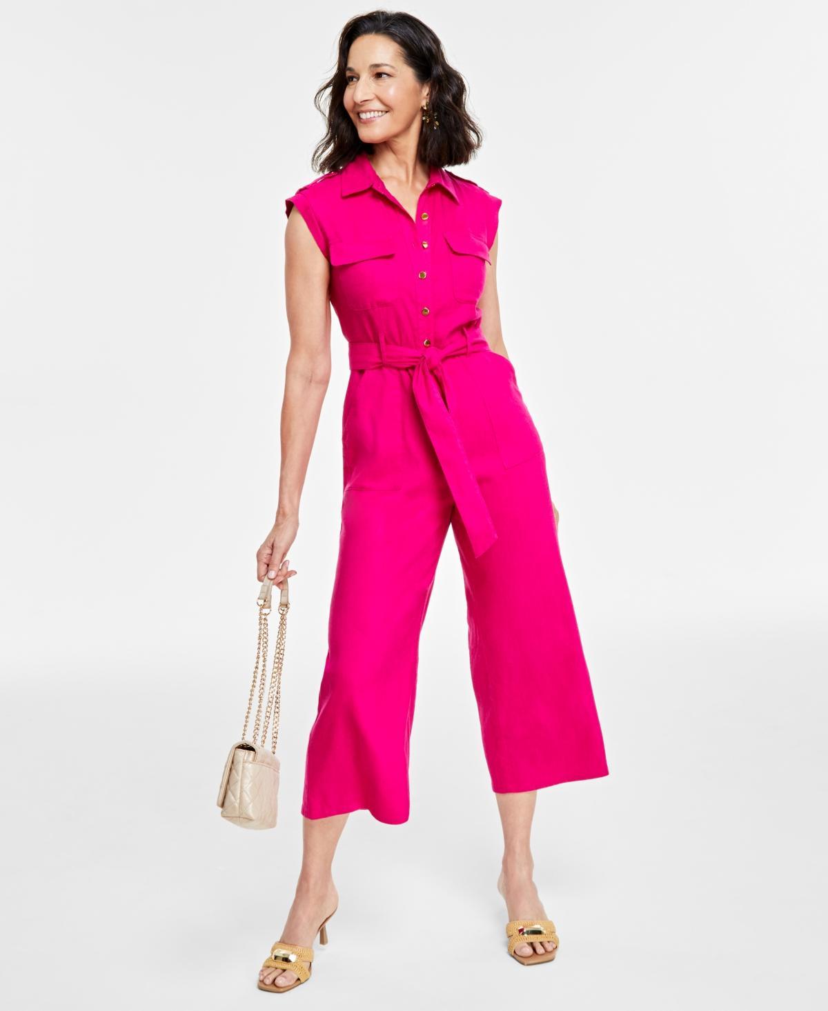 I.n.c. International Concepts Womens Short-Sleeve Utility Jumpsuit, Created for Macys Product Image