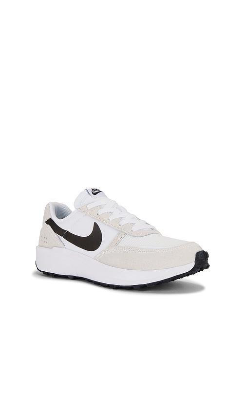 NIKE White & Beige Waffle Nav Sneakers Product Image