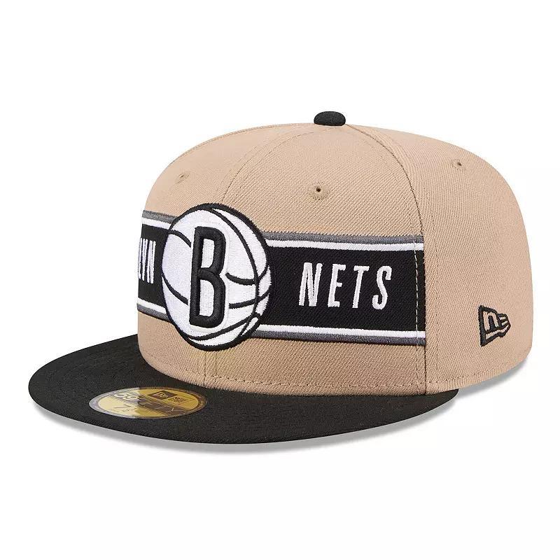 Mens New Era Tan/Black Brooklyn Nets 2024 NBA Draft 59FIFTY Fitted Hat Product Image