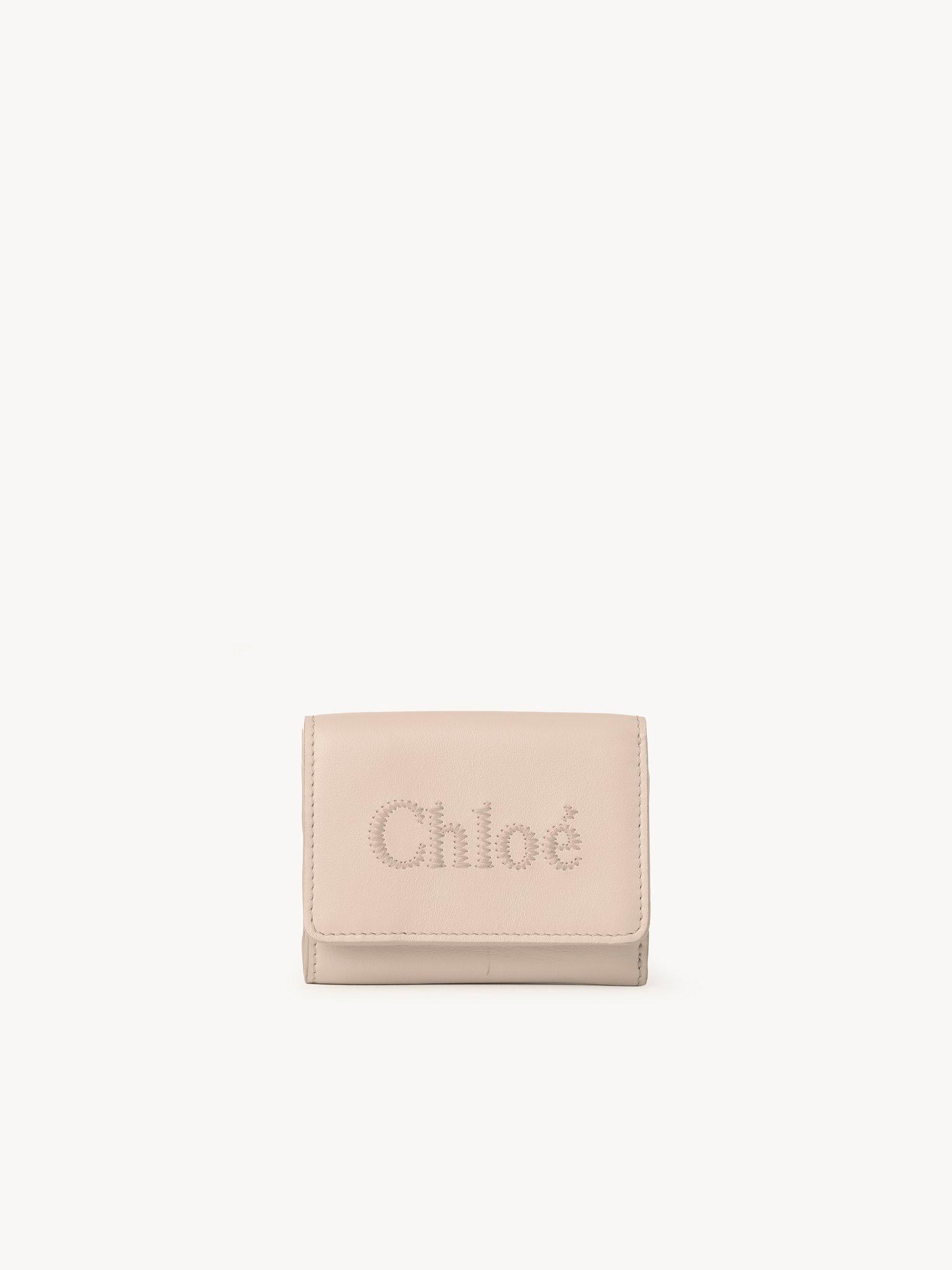 Mini Chloé Sense tri-fold in soft leather Product Image