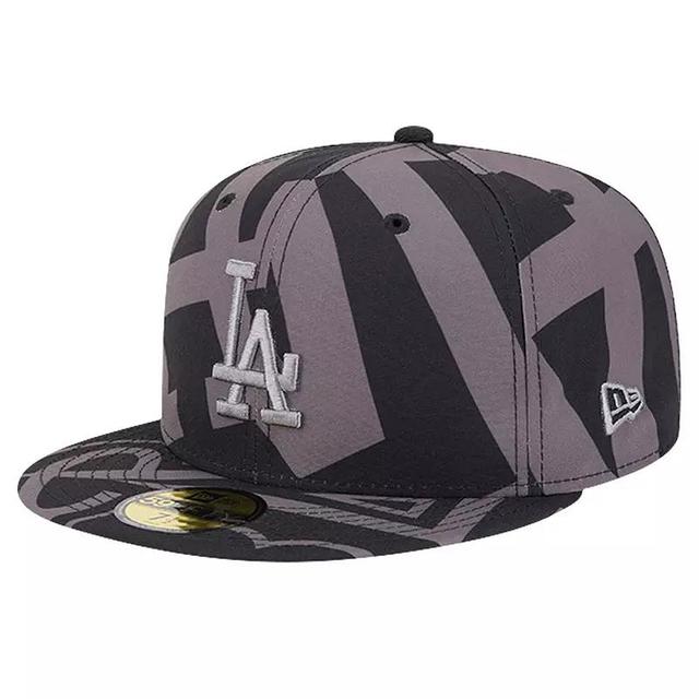 Mens New Era Los Angeles Dodgers Logo Fracture 59FIFTY Fitted Hat Product Image