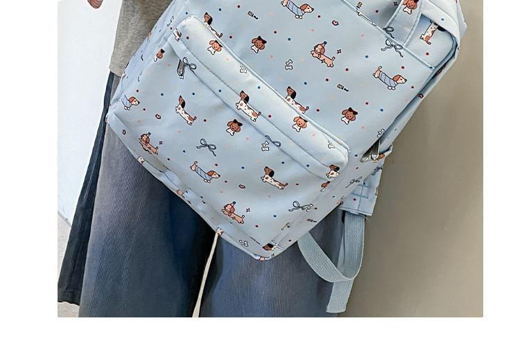 Cartoon Print Top Handle Nylon Backpack Product Image