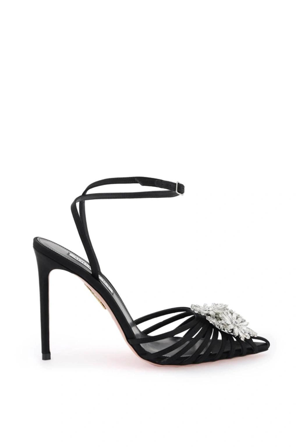 Crystal Margarita Embellished Pumps In Black Product Image