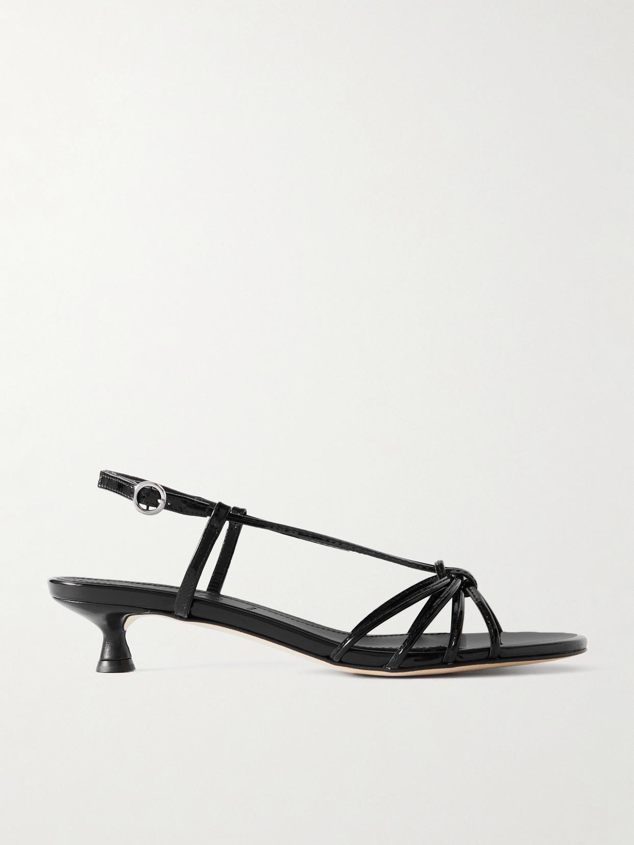 Rhonda Leather Sandals In Black Product Image