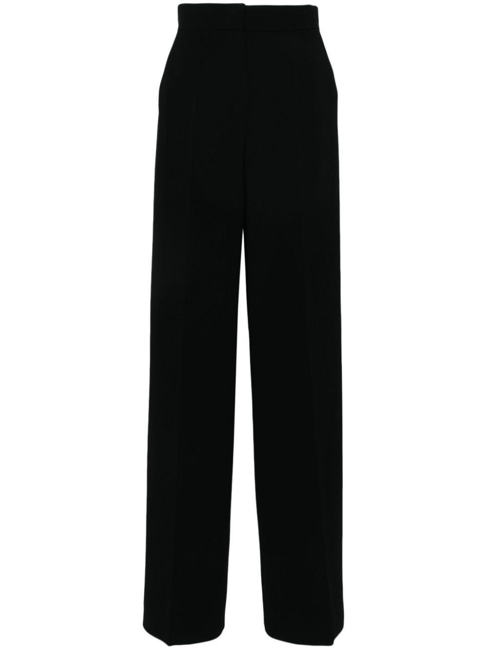 MAX MARA Ercole Crepe Wide Trousers In Black Product Image