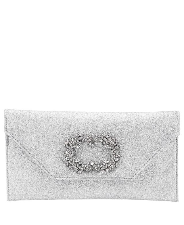 Nina Womens Envelope Clutch with Crystal Buckle Product Image