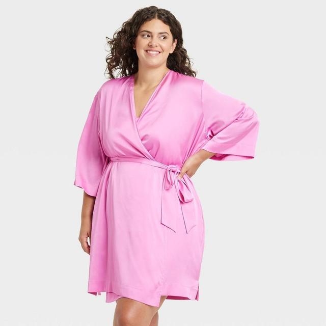 Womens Satin Robe - Auden 3X/4X Product Image