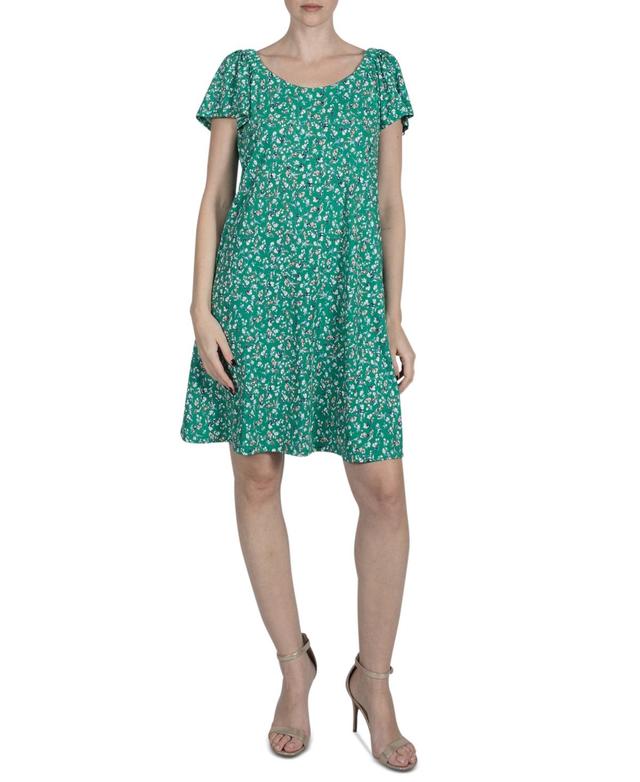 Robbie Bee Womens Floral-Print A-Line Dress Product Image