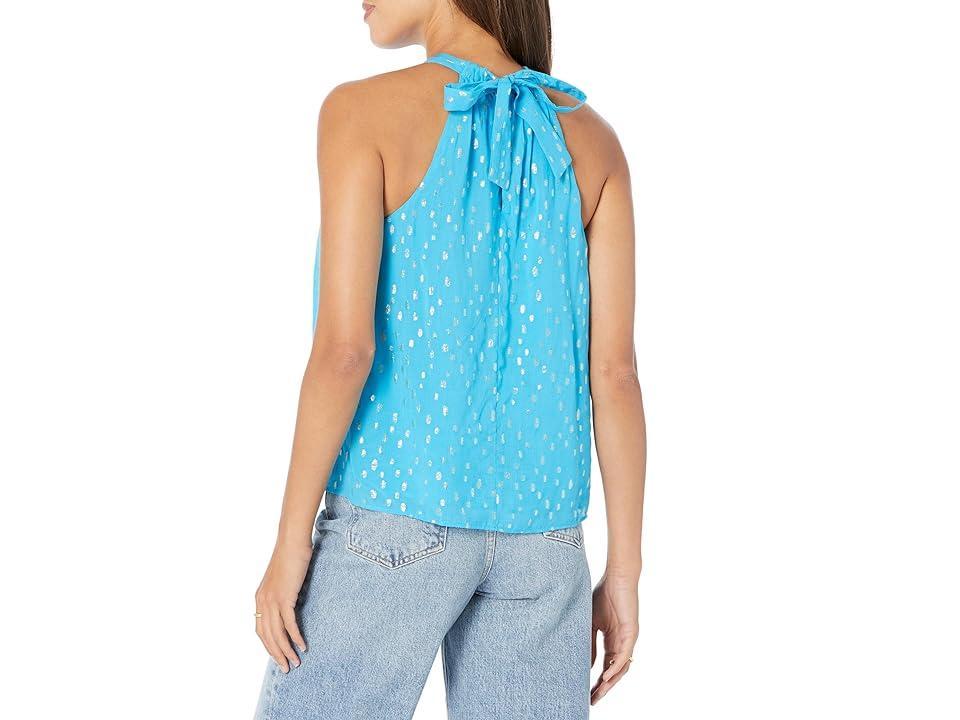 Lilly Pulitzer Rori Halter Top (Cumulus Viscose Metallic Clip Dobby) Women's Clothing Product Image