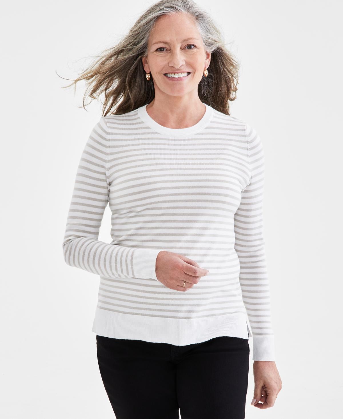 Style & Co Womens Long Sleeve Crewneck Sweater, Created for Macys Product Image