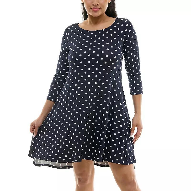 Womens Nina Leonard High-Low Trapeze Dress Product Image