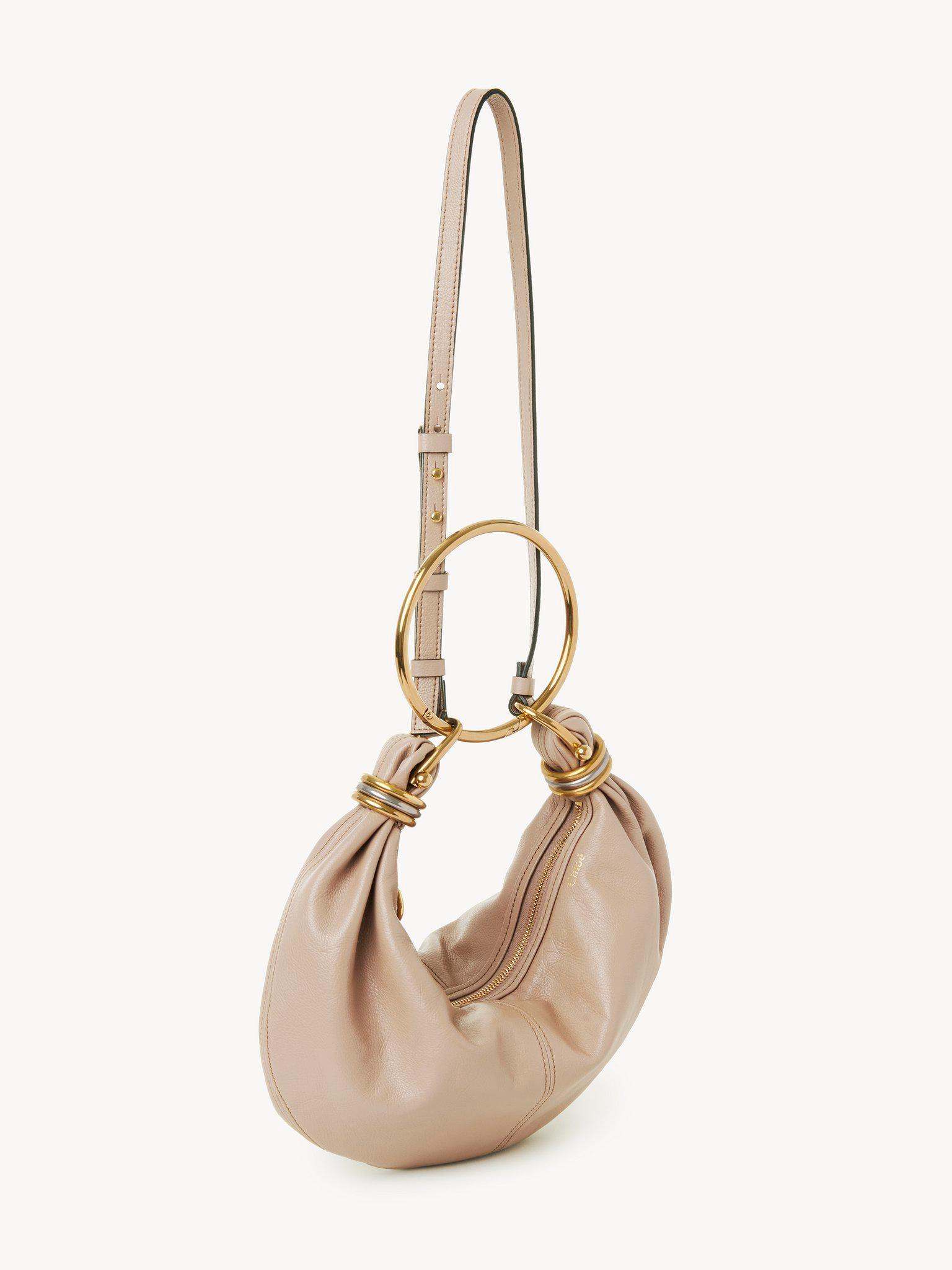 Small Bracelet Hobo bag in grained leather Product Image