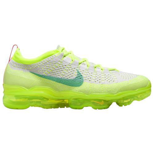 Nike Mens Air Vapormax 2023 Flyknit - Shoes Volt/Vast Grey/Emerald Rise Product Image