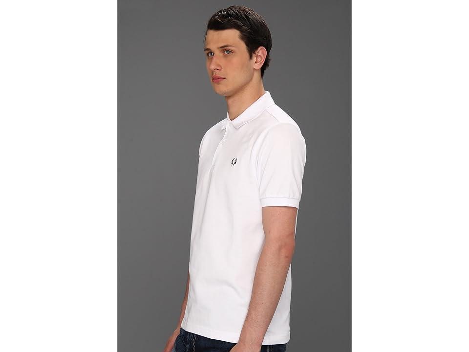 Fred Perry unisex plain polo shirt in white Product Image