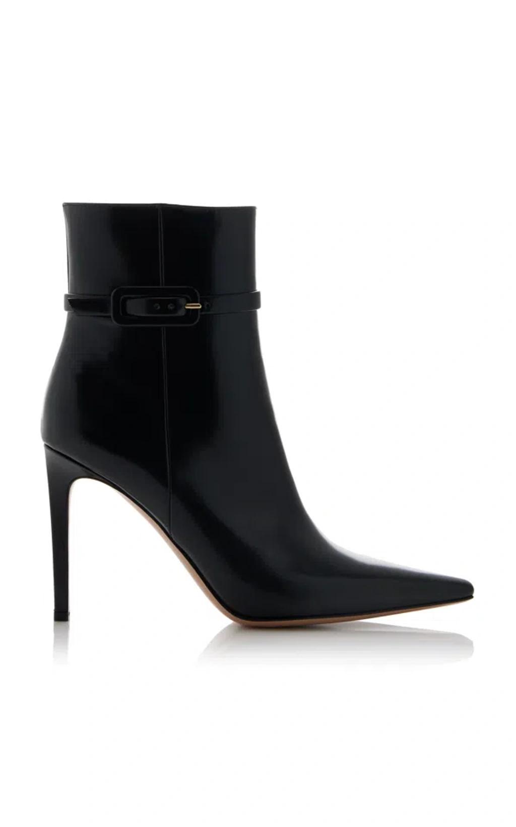 GIANVITO ROSSI Tokio Leather Ankle Boots In Black product image