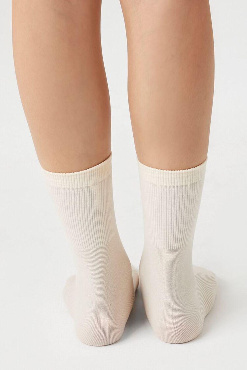 Ribbed-Trim Crew Socks | Forever 21 Product Image