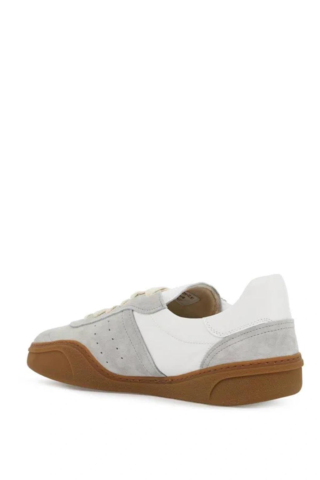 ACNE STUDIOS Suede-trimmed Leather Sneakers In Multicolor Product Image