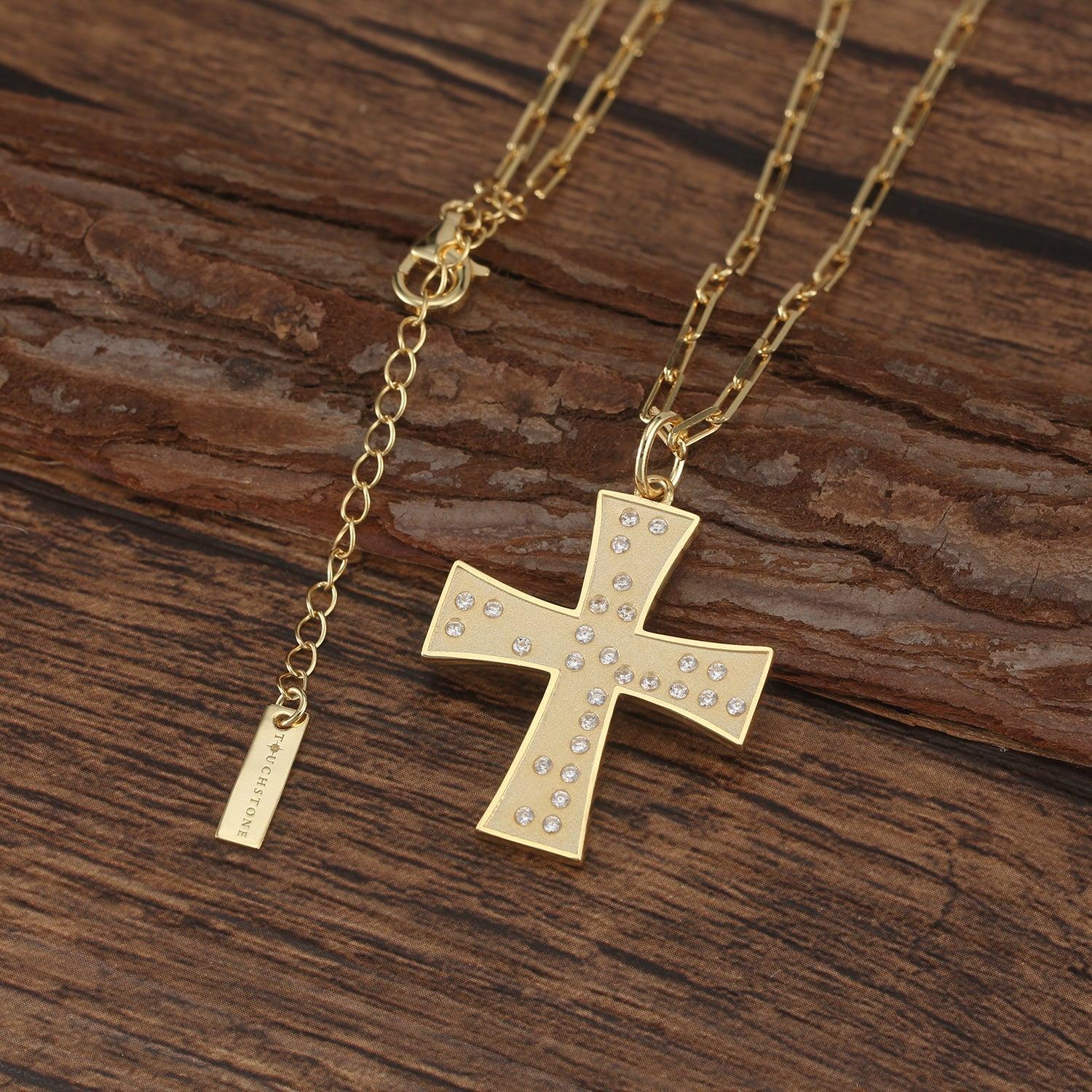 Touchstone Cross Faith/Family Necklace Gold Product Image