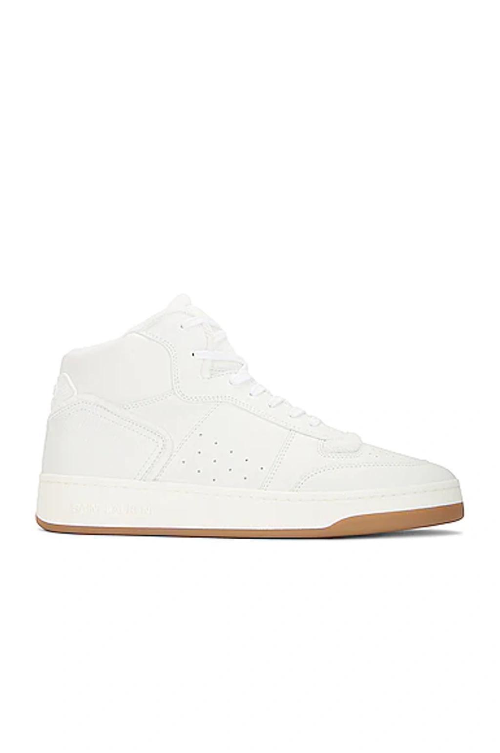 Men's Sl80 Tonal Leather Mid-top Sneakers In White Product Image