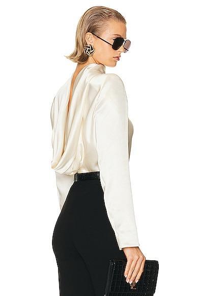 Saint Laurent Drape Back Top White. (also in ). Product Image