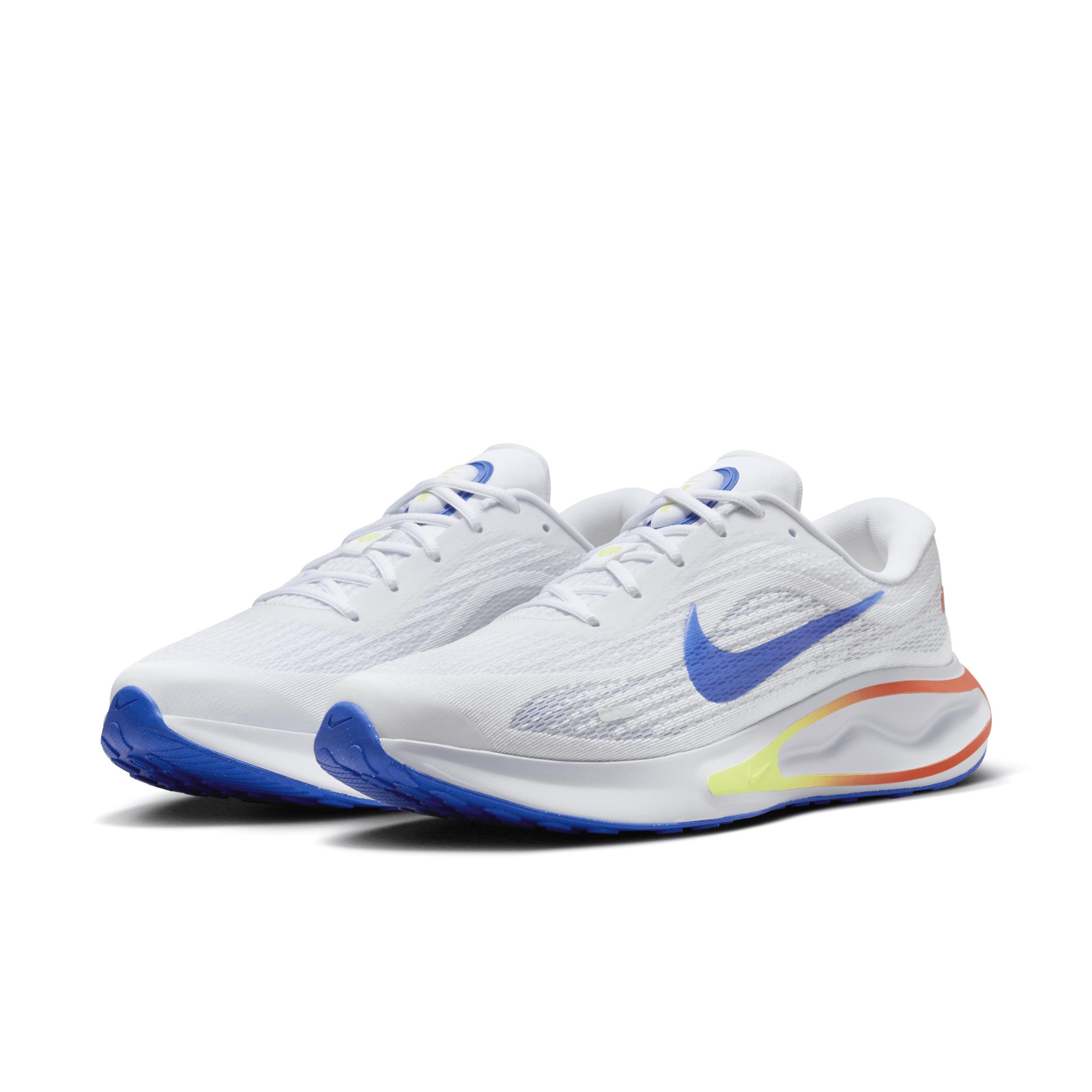 Nike Mens Nike Journey Run - Mens Running Shoes Grey/White/Blue Product Image